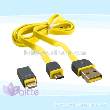 hot sale 2 IN 1 USB cable for iPhone and Sumsang